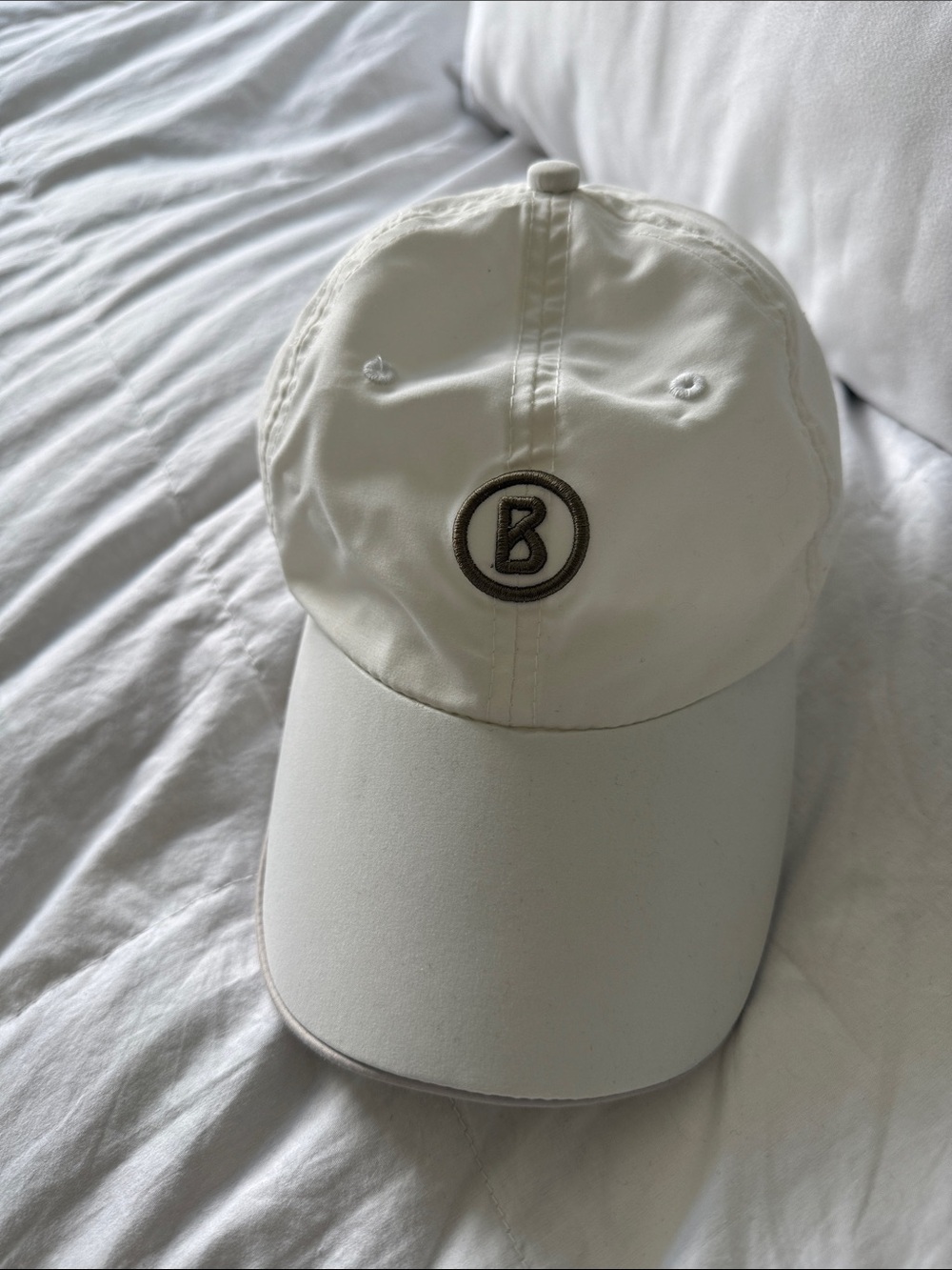 Bogner White Baseball Cap with Embroidered B Logo